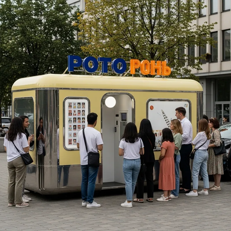 Urban Photobooth in Kaliningrad with Retro & Modern Design