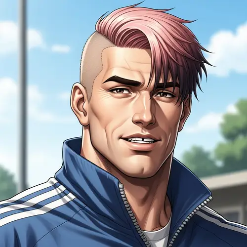 Muscular Man with Strawberry Blond Hair | Charming Character