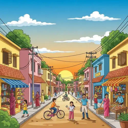 Vibrant Residential Area in Belur, India | Local Life Snapshot