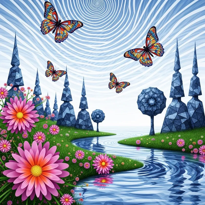 Abstract Nature: Fractals & Geometric Beauty