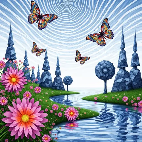 Abstract Nature: Fractals & Geometric Beauty