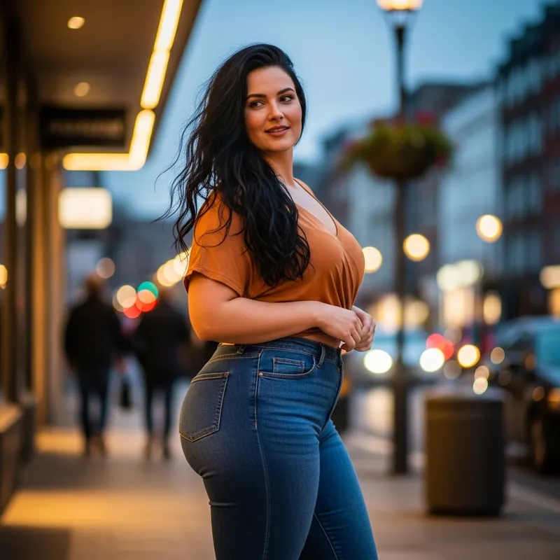 Confident Curvaceous Woman | Standing Proudly in Casual Outfit