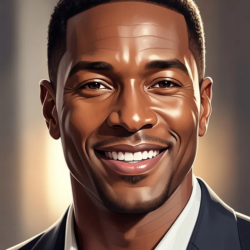 Stunning Portrait of a Black Man with Expressive Features