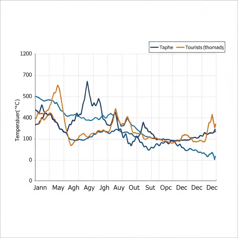 Intricate Temperature vs Tourist Graph for Coastal City