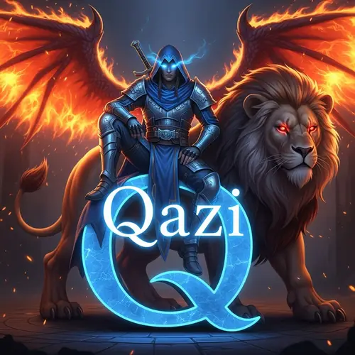Qazi Assassin: Dark Persona with Glowing Eyes and Fiery Dragon Wings