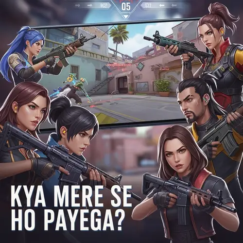 High-Intensity Mobile Competitive Shooter Gaming Scene