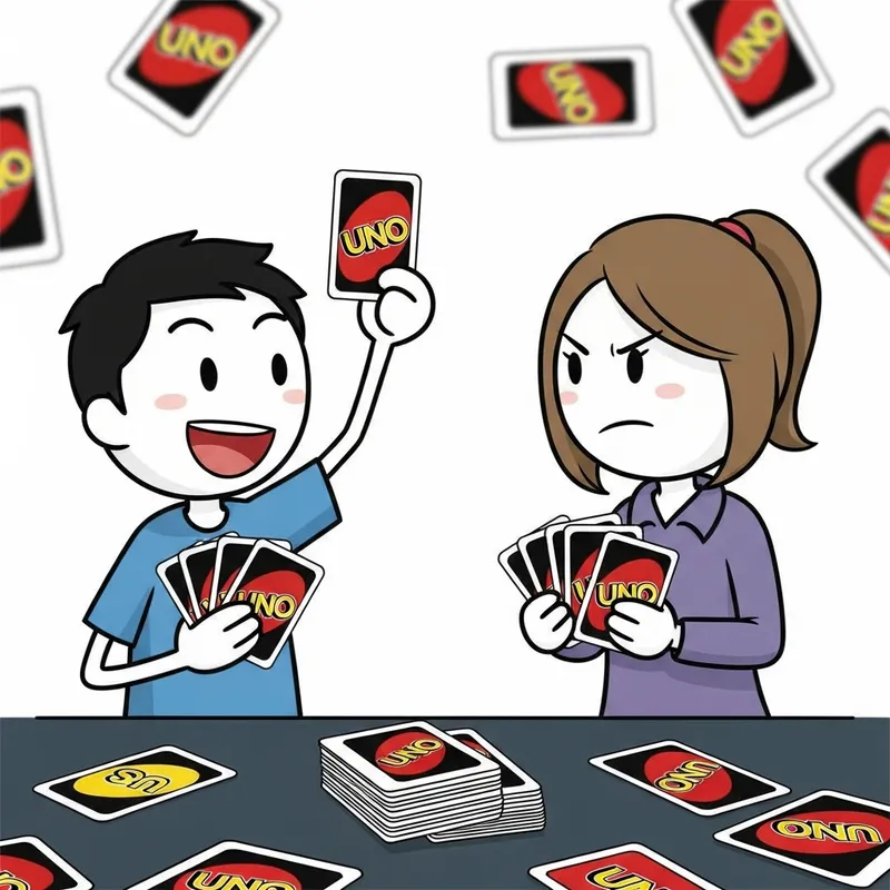 Intense Uno Card Battle: Stickman Duel