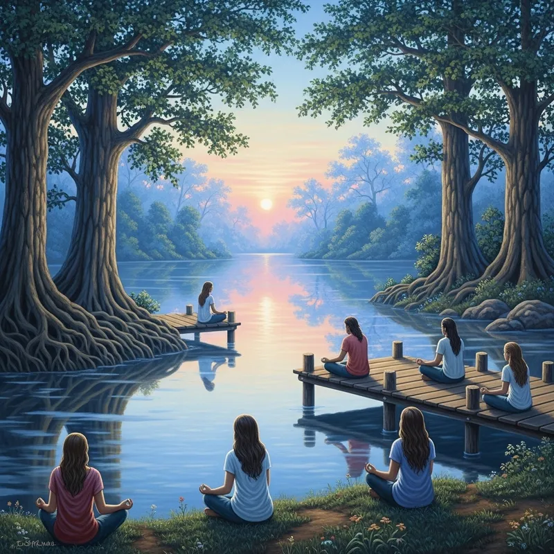 Serenity: Tranquil Nature Scene Painting