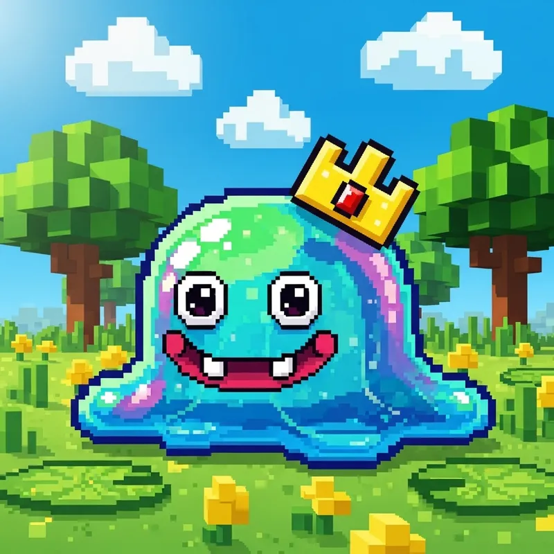 Cute Pixel Slime Monster Art: Childlike Wonder