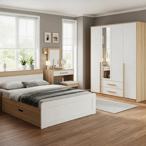 Nordic Style White System Furniture for Elegant Homes