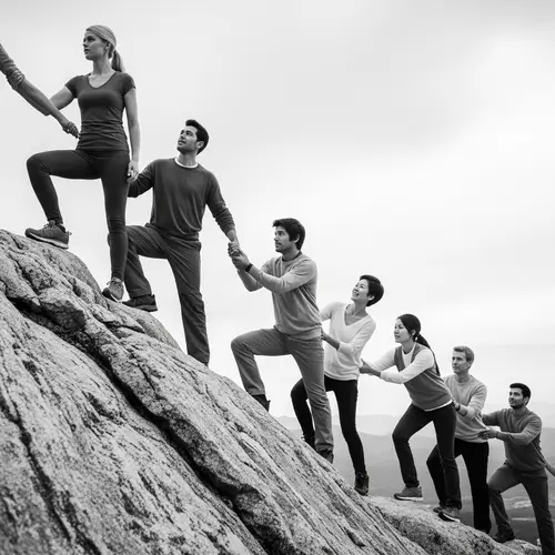 Teamwork in Action: Office Workers Conquer Mountains