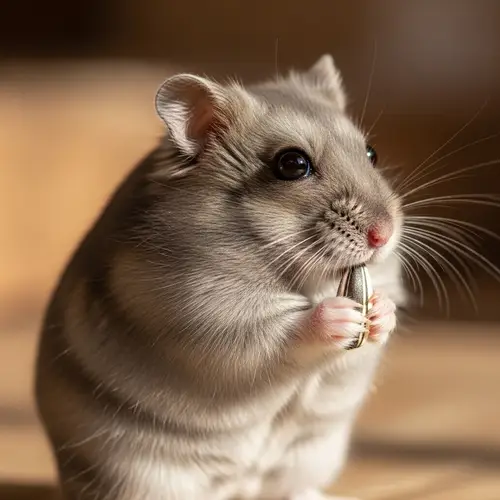 Cute Grey Hamster - Adorable Pet Photos