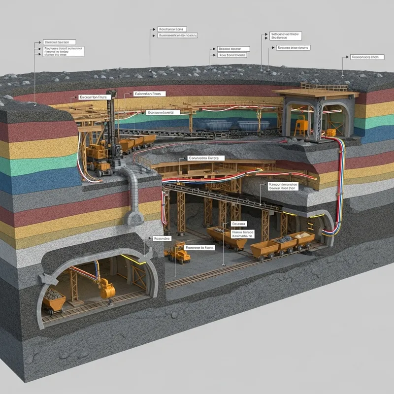 3D Mine Cross-Section Model for BIM Design - Explore In Detail 3D Mine Cross-Section Model for BIM Design - Explore In Detail