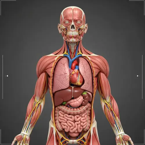 Detailed 3D Human Body Anatomy Illustration