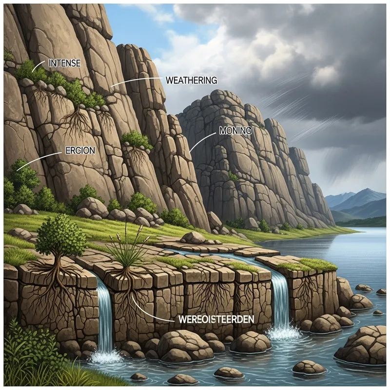 Exploring Weathering Processes: Detailed Landscape Depiction