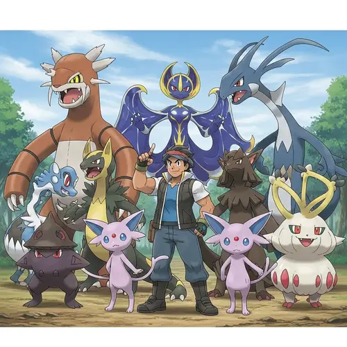 Unique Pokémon Team with Powerful Latinx Trainer