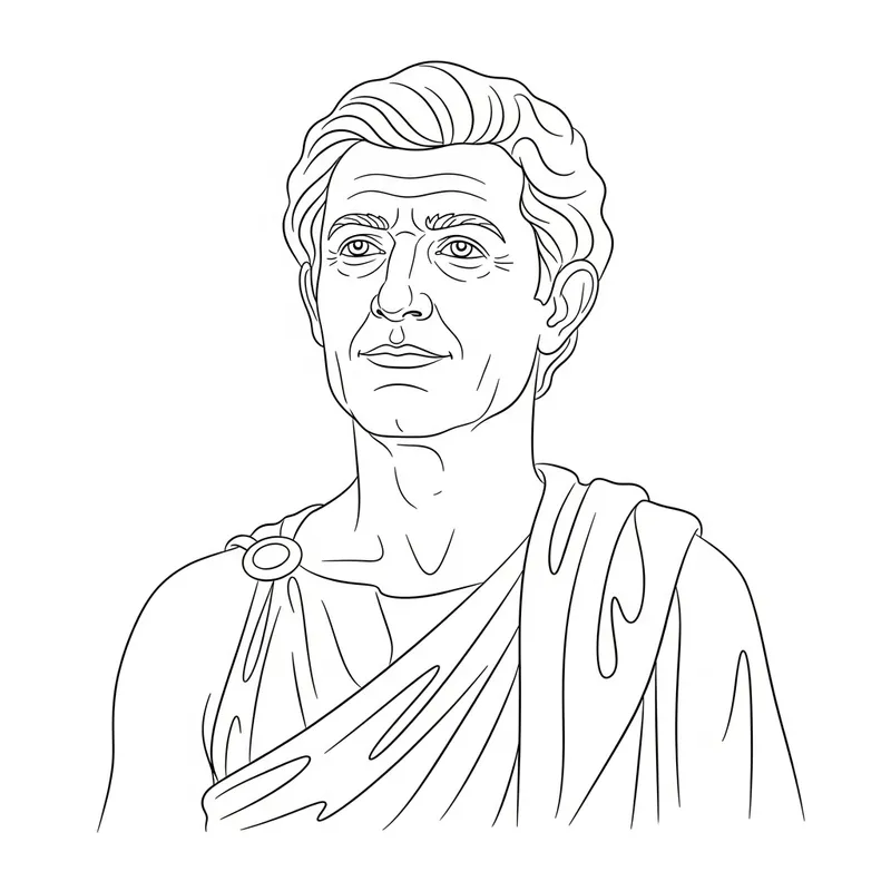 Simplistic Seneca | Minimalist Line Drawing