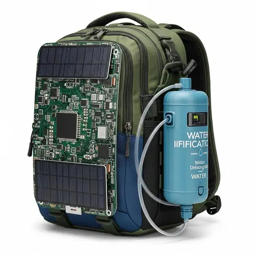 Solar-Powered Water Purification Backpack