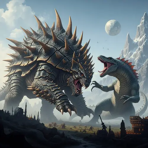 Legendary Tarrasque vs Godzilla Battle: Epic Clash of Titans