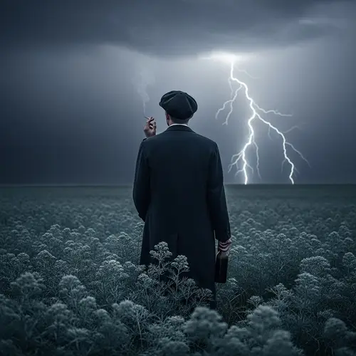 Russian Poetry Inspiration: Poet in Wormwood Field Before Storm