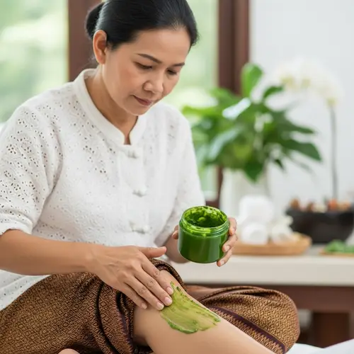 Natural Herbal Treatment for Varicose Veins | Middle-Aged Thai Woman