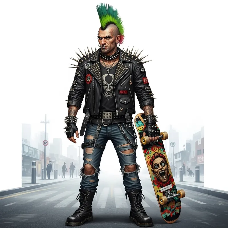 Edgy Punk with Bold Attitude