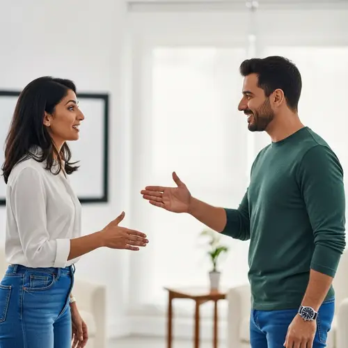 Introducing Scene: Middle-Eastern Woman and Hispanic Man Handshake
