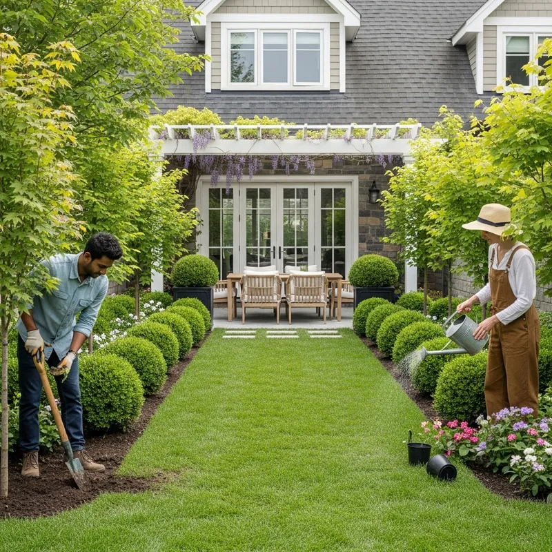 Stunning Backyard Landscaping for a Lush and Colorful Garden Stunning Backyard Landscaping for a Lush and Colorful Garden