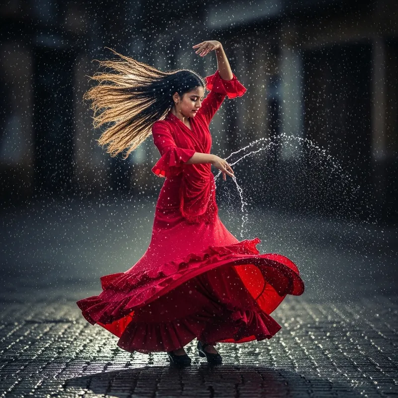 Flamenco Dance in the Rain: A Captivating Moment Flamenco Dance in the Rain: A Captivating Moment