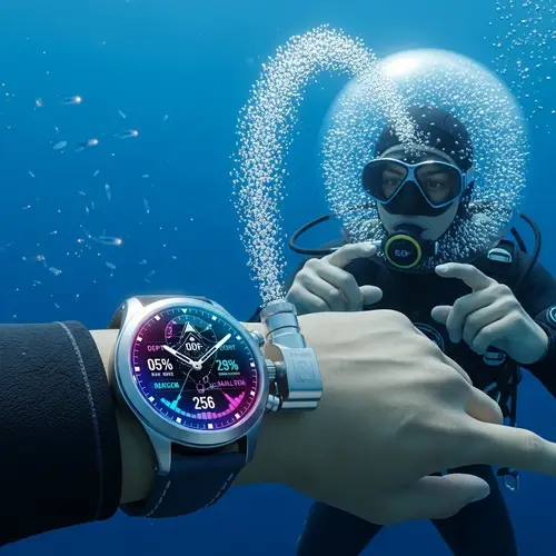 Futuristic Scuba Diving Bubble Generator Wrist Watch