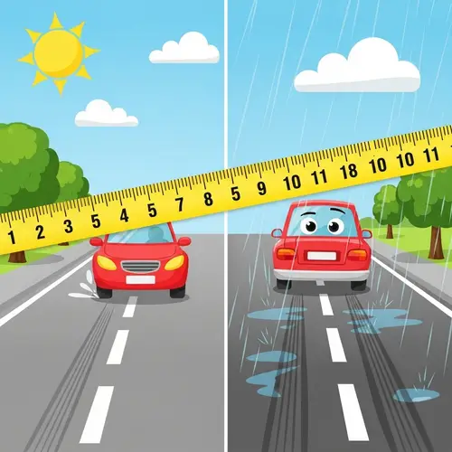 Difference in Stopping Distances: Wet vs Dry Conditions