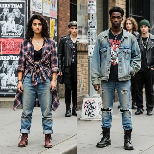 1990s Grunge Fashion: Diversity in Urban Setting