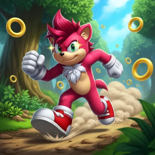Unique Sonic-Inspired Anthropomorphic Mammal Character