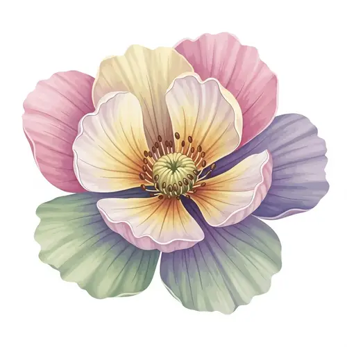 Elegant Spring Flower Vector Graphic | Watercolor Illustration