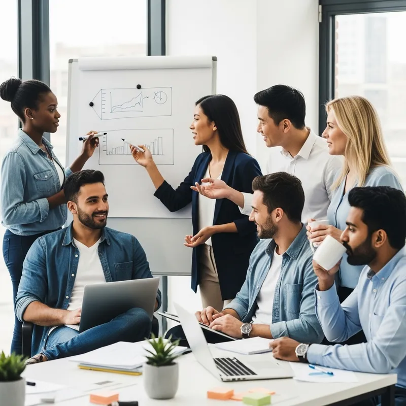 Effective Teamwork in Action | Work Collaboration Scene Effective Teamwork in Action | Work Collaboration Scene