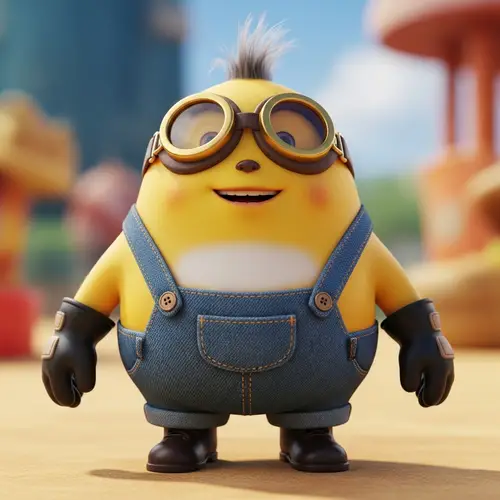 Cheerful Minion - Bright Yellow Imaginary Character