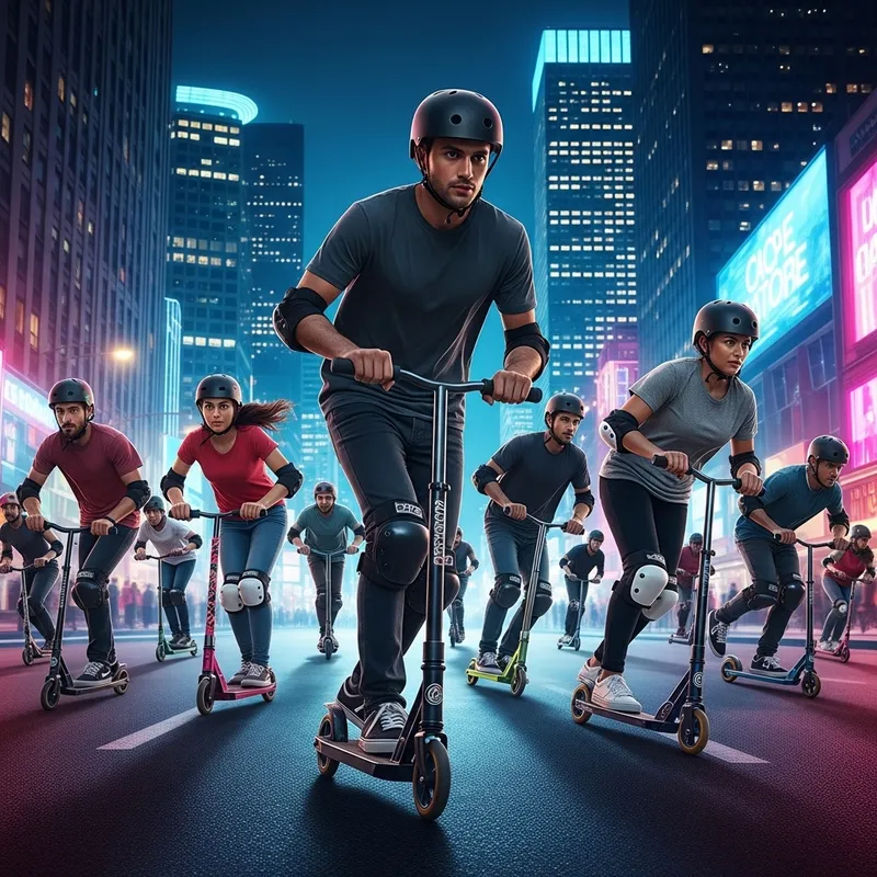 Kick Scooters War: Thrilling City Competition