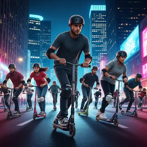 Kick Scooters War: Thrilling City Competition