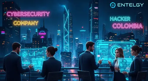 Cyberpunk Wallpaper for Entelgy Cybersecurity Consultants in Colombia