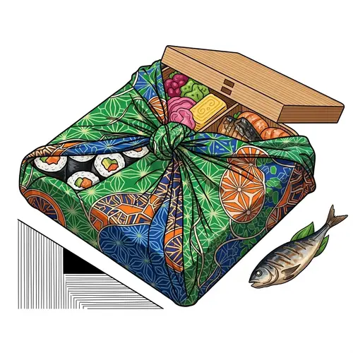 Colorful Furoshiki-Wrapped Bento Box | Japanese Cuisine
