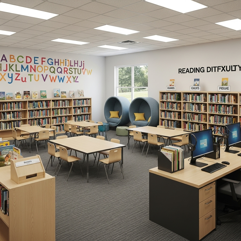 The kids at Kae Avenue Elementary are going to be treated to an entirely  new seating arrangement in the library when they return from spring break!  This is a departure from the, image size:1024x1024