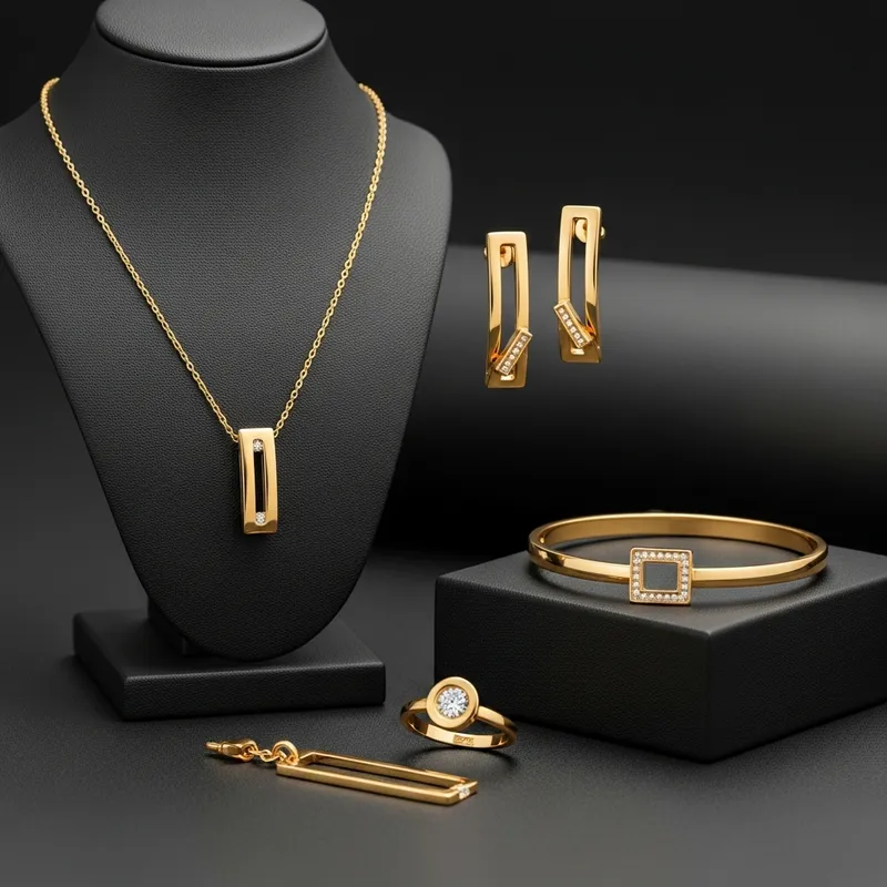 Sparkling Gold Jewelry Collection | Sleek Modern Designs