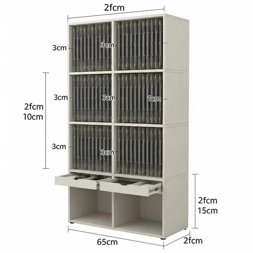 Innovative Eight-Foot Laptop Storage Rack Design