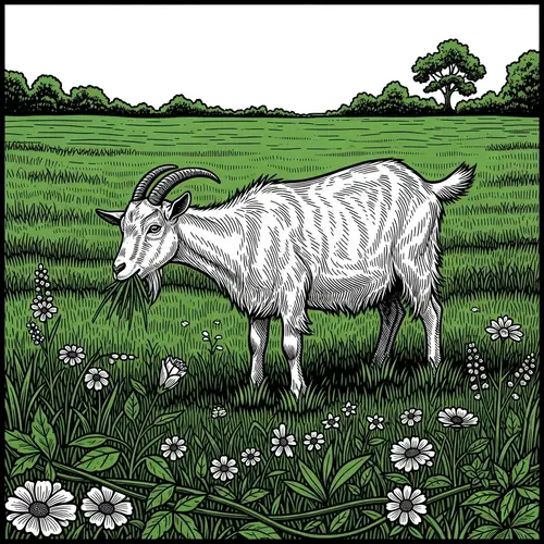 Vintage Goat T-Shirt Design | Pastoral Serenity