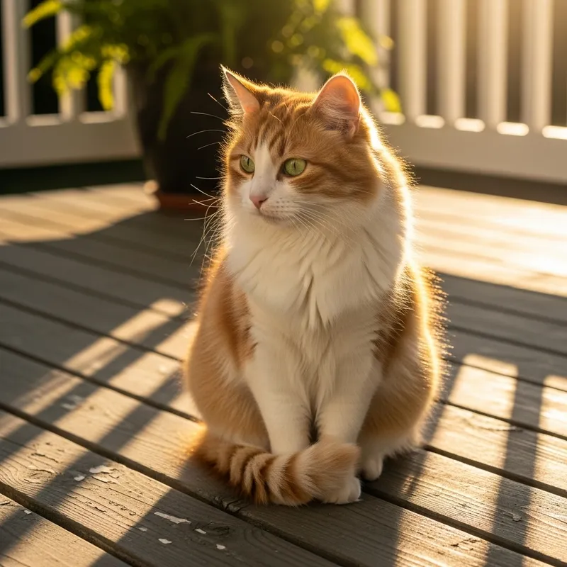 Adorable Domestic Cat with Mesmerizing Green Eyes