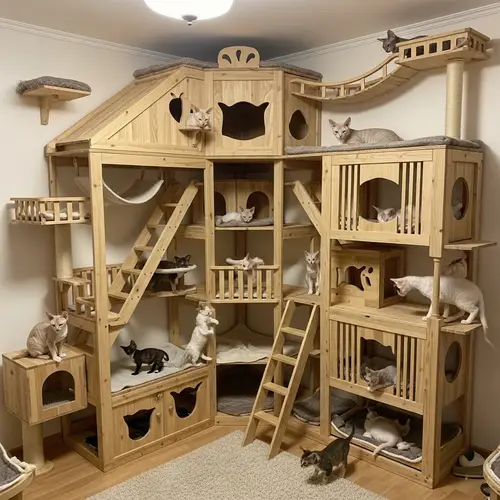 Cornish Rex Cat Breeder: Multi-Level Cat House