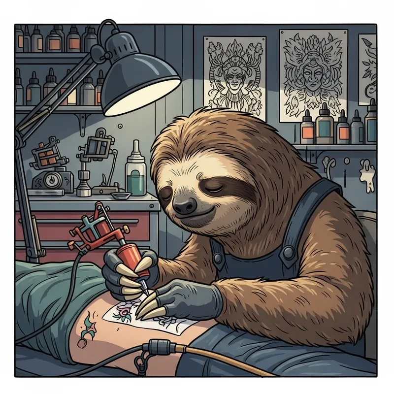 Sloth Tattoo Artist: Capturing the Charm of a Laid-Back Ink Master