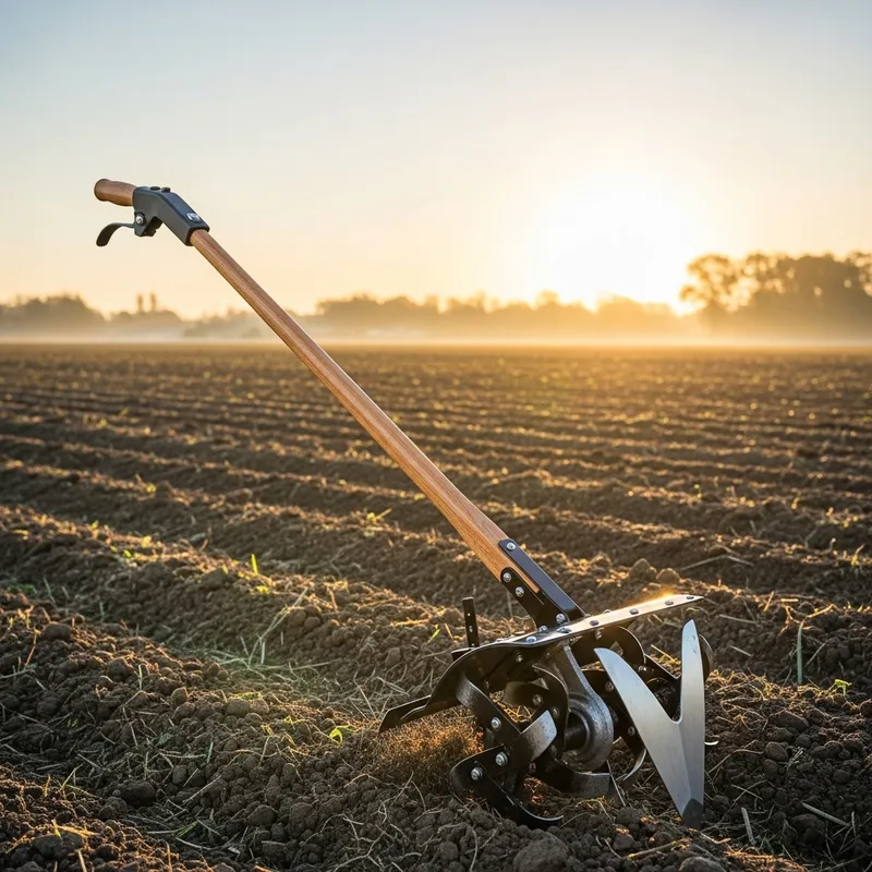 Premium Handheld Tiller with Sturdy Handle for Efficient Soil Preparation
