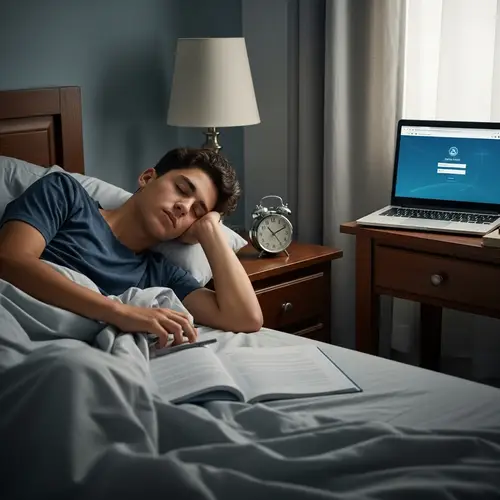 Late for Online School: Teenage Boy Morning Rush