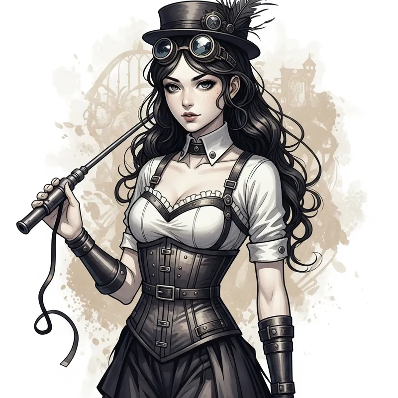 Stunning Steampunk Noir Digital Illustration